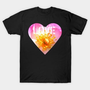 Love Heart Support Life Humanity Joy Caring Floral T-Shirt